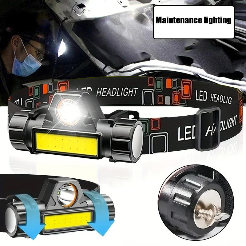 Headlamp Tactical Bright - مصباح يدوي LED فائق السطوع قابل
