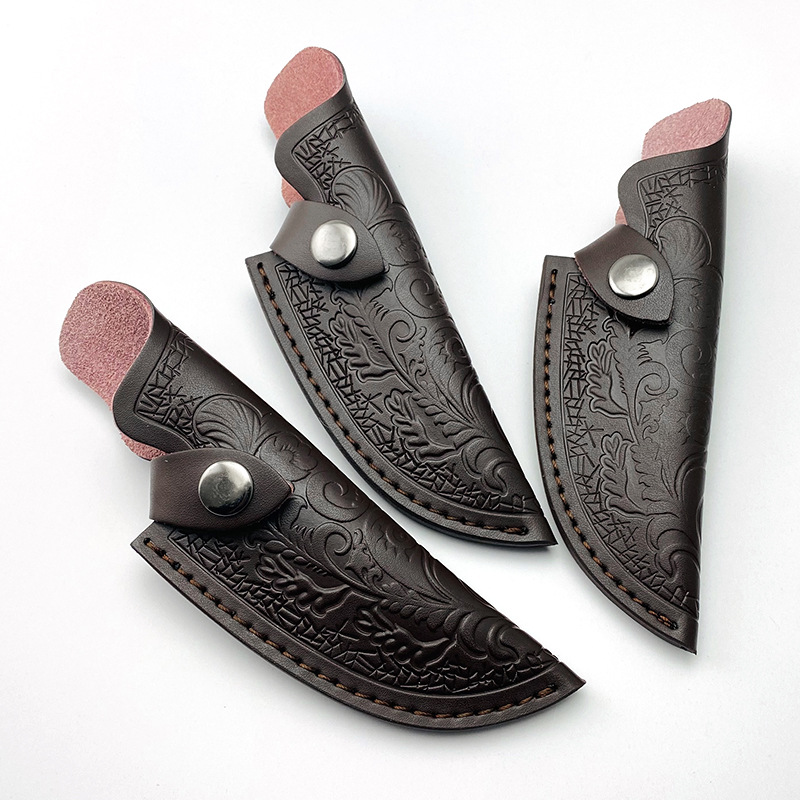 Outdoor Hunting Knife Set - جلد البقر سكين غمد في الهواء