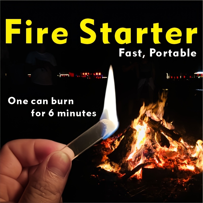 Fire Starter Waterproof - أعواد إشعال النار 60 قطعة، شفافة