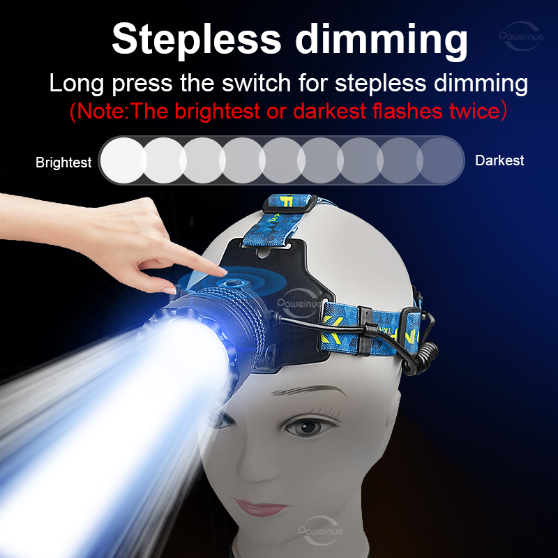 2000 واط أقوى LED كشافات السوب - مراجعة Headlamp Tactical Bright وسعره