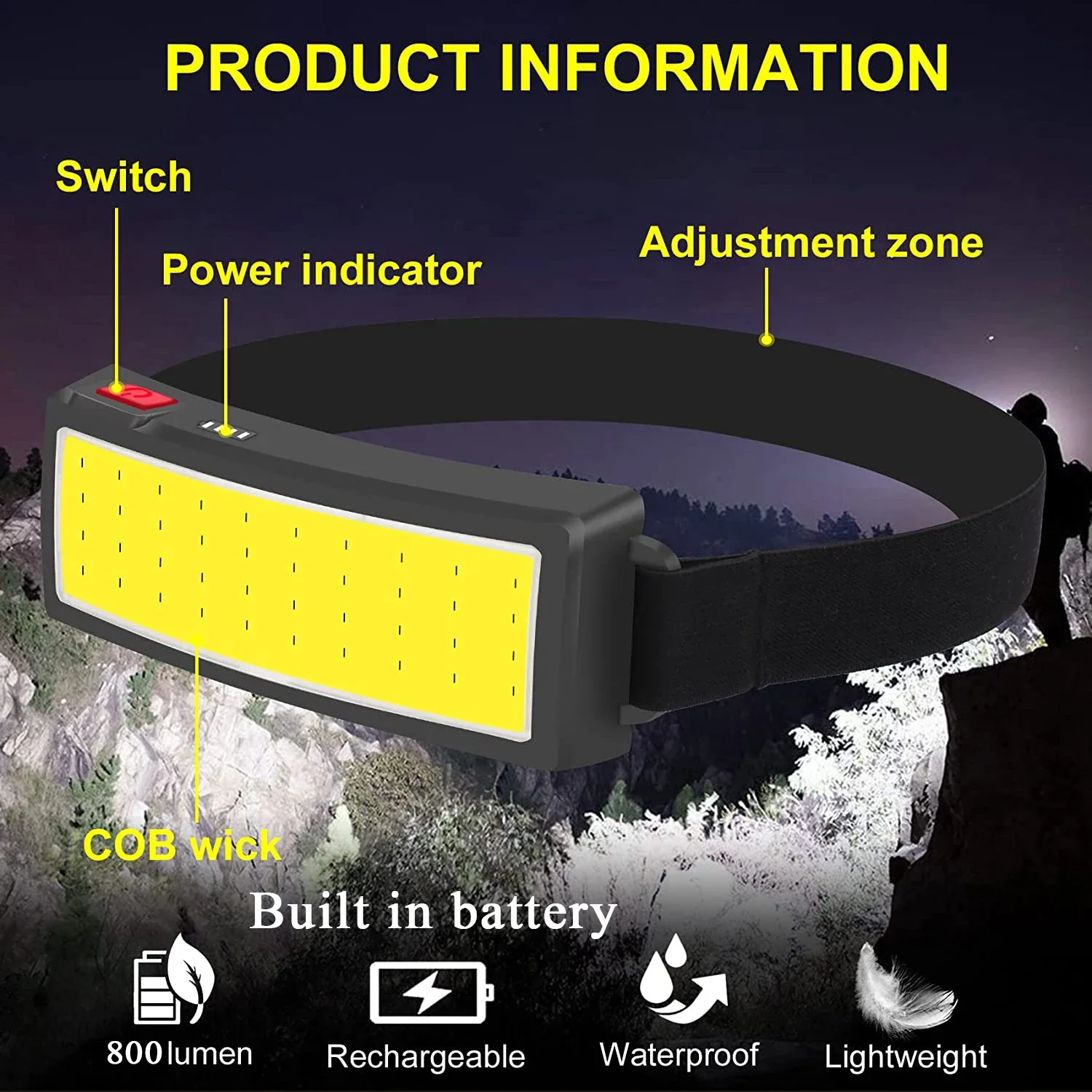 مصباح أمامي LED محمول بتقنية C - مراجعة Hunting Fishing Outdoor وسعره