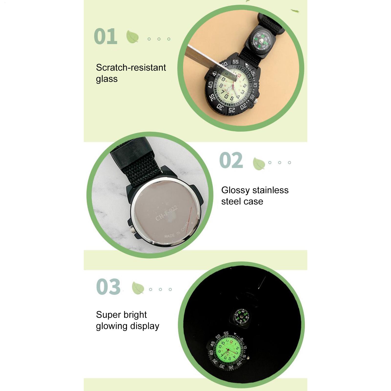 ساعة بوصلة مضيئة مقاومة للماء  - مراجعة Hunting Outdoor Watch وسعره