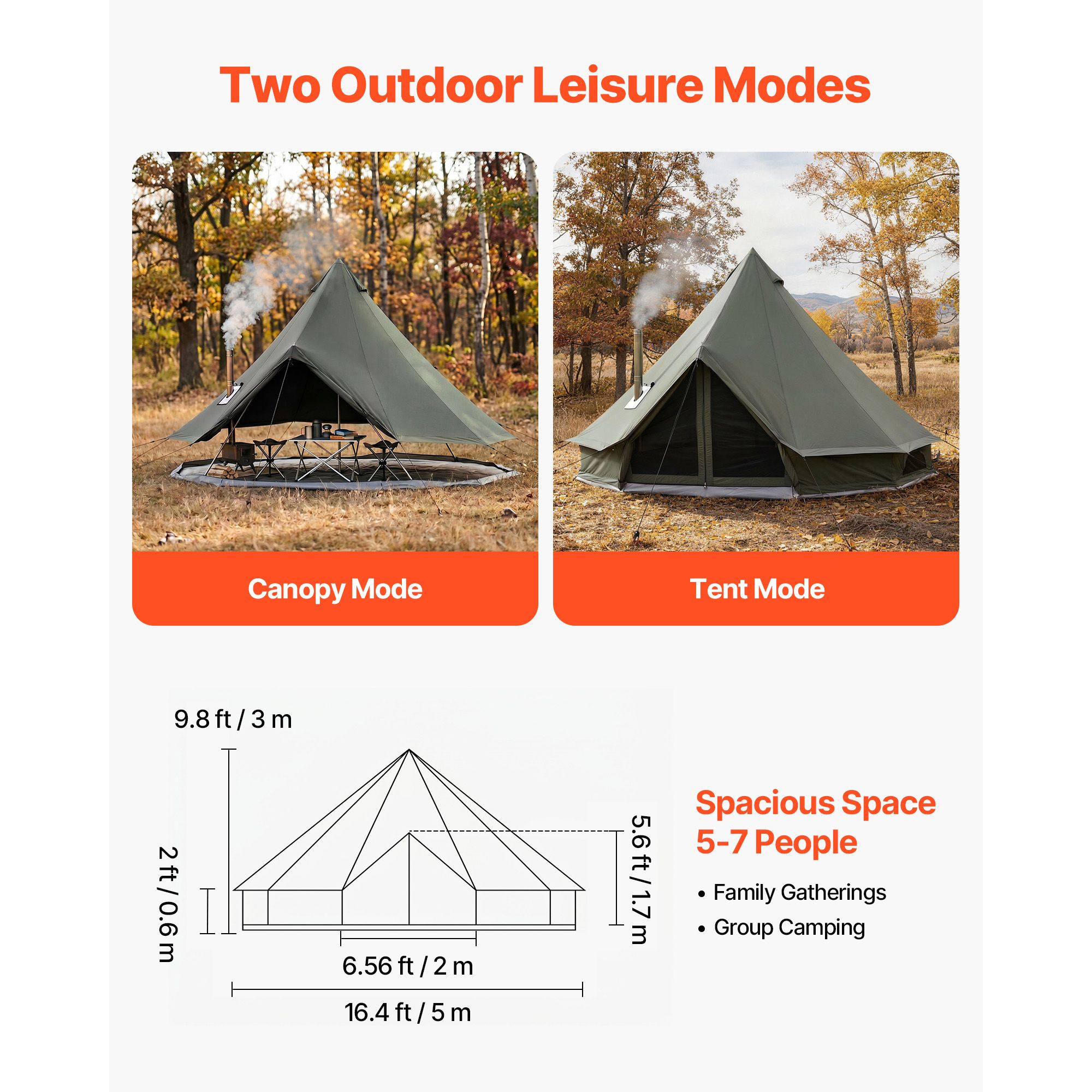 خيمة كانفاس على شكل جرس، خيمة  - مراجعة Outdoor Hunting Tent وسعره