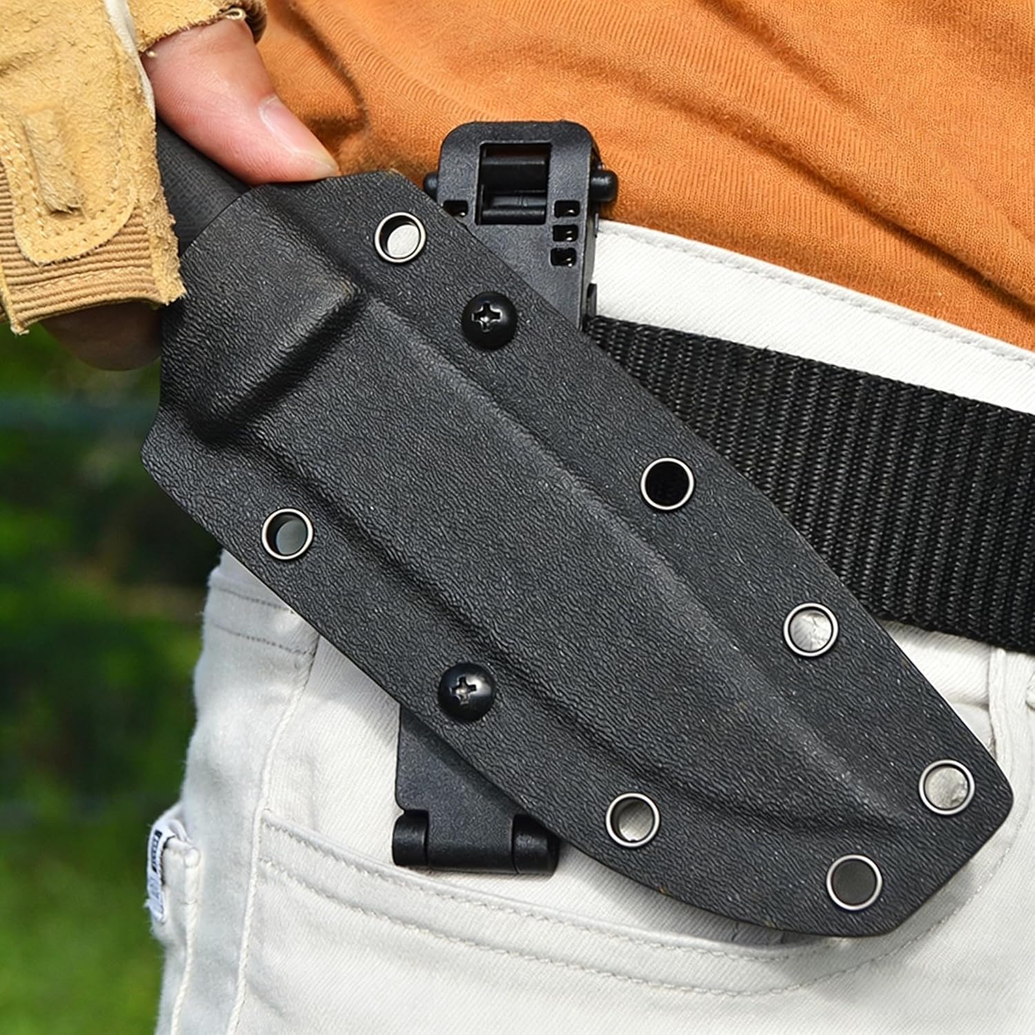 1 أو 2 قطعة مشبك خصر خارجي بنظ - مراجعة Outdoor Hunting Knife Set وسعره