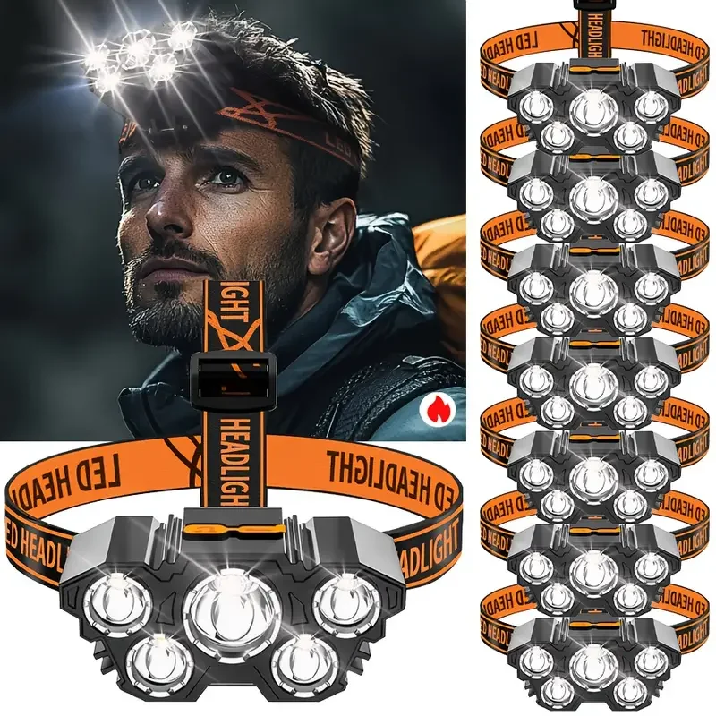 كشافات أمامية محمولة 5LED خارج - مراجعة Hunting Fishing Outdoor وسعره